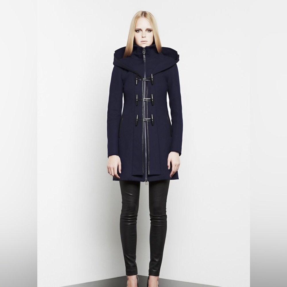 Mackage Toggle Wool Coat in Maroon